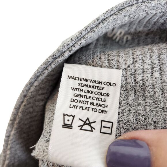 YEAR‎ OF OURS Leggings Womens Large Heather Grey Veronica Ribbed Crossover Pants - Picture 9 of 9